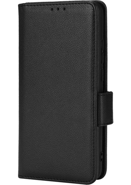 Xiaomi Redmi 9c/redmi 9c Nfc Anti -Çizelge Pu Deri Deri Yüzey Manyetik Akıllı Telefon Kabuğu Litchi Doku Stand Cüzdan Kılıf Mobil Telefon Kapağı -Black (Yurt Dışından)
