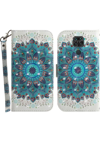 Hafif Nokta Dekor Cüzdan Standı Deri Kapak Desen Baskı Çantası Xiaomi Redmi Note 9/10X 4g-Flower (Yurt Dışından) fiyatları