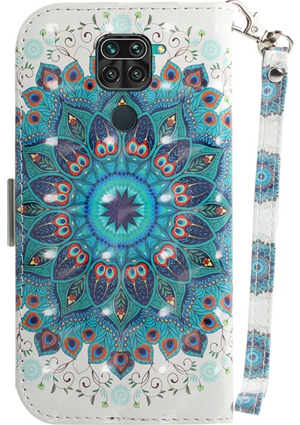 Hafif Nokta Dekor Cüzdan Standı Deri Kapak Desen Baskı Çantası Xiaomi Redmi Note 9/10X 4g-Flower (Yurt Dışından) fırsatları