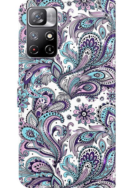 Xiaomi Redmi Için Not 11 5g (Çin) (Mediatek)/not 11T 5g/not 11S 5g 3D Desen Baskı Manyetik Pu Deri Deri Stand Kitap Kapağı Strap-Sergi ile (Yurt Dışından)