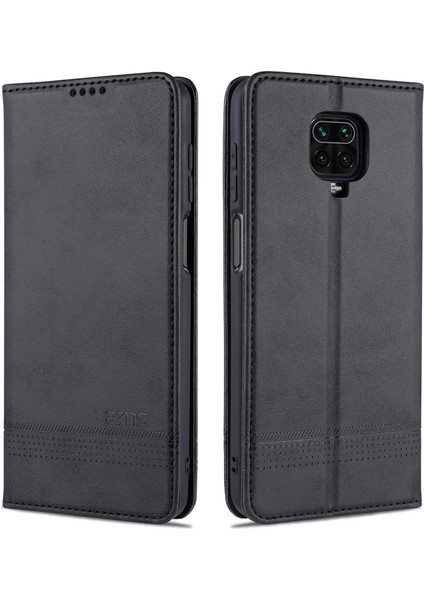 Xiaomi Redmi Için Note 9 Pro/not 9s Otomatik Emilen Deri Cüzdan Standı Case-Black (Yurt Dışından)