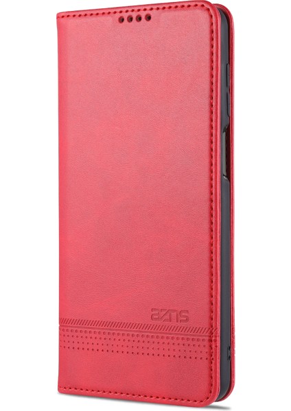Xiaomi Redmi Için Note 9 Pro/not 9s Otomatik Emilen Deri Cüzdan Standı Kılıf Kırmızısı (Yurt Dışından) fiyatları
