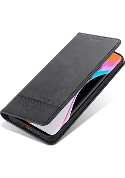 Otomatik Emilen Pu Deri+Tpu Cüzdan Stand Telefon Kapak Kılıfı Xiaomi Mi Note 10 Lite-Black (Yurt Dışından)