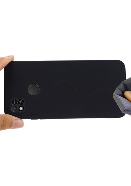 Xiaomi Redmi Için Telefon Kılıfı 10A 4g/9c/9c Nfc Düşme Geçirmez Sıvı Silikon+Yumuşak Astar Koruyucu Arka Kapak Kayış-Siyah (Yurt Dışından) fırsatları