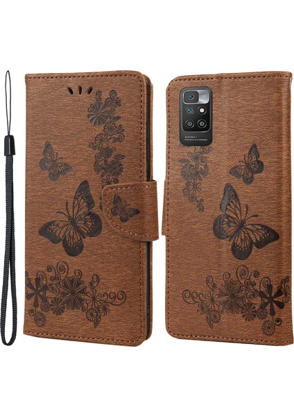 Deri Cüzdan Kasası Izleme Xiaomi Için Stant ile Kelebek Çiçek Telefon Kılıfı (Yurt Dışından)