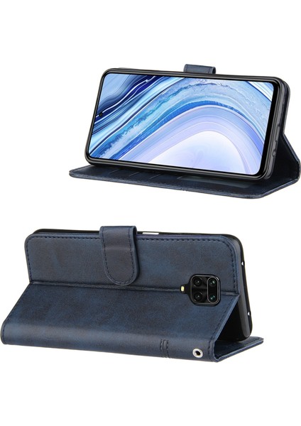 Cüzdanlı Deri Telefon Kapağı Kılıfı Cüzdan Standı Xiaomi Redmi Note 9s/9 Pro/9 Pro Max-Blue (Yurt Dışından) fırsatları