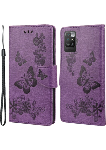 Deri Cüzdan Kasası Izleme Xiaomi Için Stant ile Kelebek Çiçek Telefon Kılıfı (Yurt Dışından)