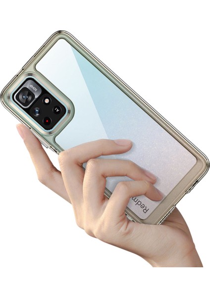 Xiaomi Redmi Için Note 11 5g (Çin) (Mediatek)/not 11S 5g/not 11T 5g Tpu+Akrilik Bağımsız Pc Butons-Baby Blue ile Net Telefon Kılıfı (Yurt Dışından) modelleri