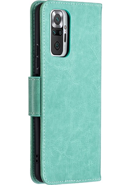 Xiaomi Redmi Için Kelebek Deri Cüzdan Kılıfı Note 10 Pro Max/redmi Note 10 Pro-Green (Yurt Dışından)