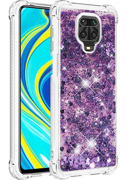 Xiaomi Redmi Için Dinamik Quicksand ve Tpu Kapağı Not 9s/note 9 Pro/9 Pro Max-Purple (Yurt Dışından) modelleri