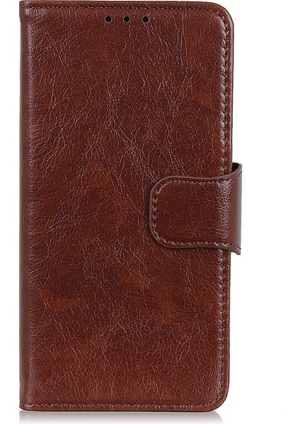 Nappa Doku Deri Cüzdan Kabuk Kılıfı Xiaomi Redmi Note 10 Pro Max/redmi Note 10 Pro-Brown (Yurt Dışından)