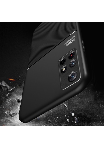 Cep Telefon Kılıfı Tpu+ Pu Deri Şok Geçirmez Telefon Kapağı Xiaomi Redmi Için Dahili Manyetik Metal Sayfası Not 11 Pro+ 5g/not 11 Pro 5g (Çin) (Mediatek) -Red (Yurt Dışından)