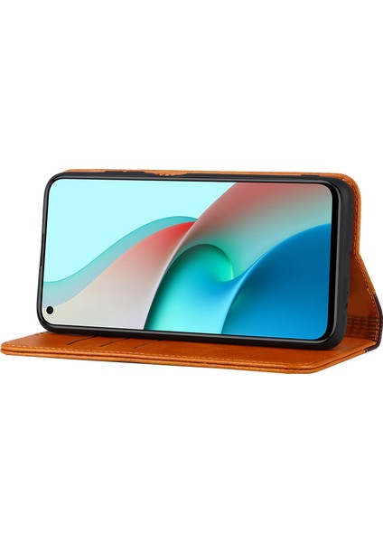 Xiaomi Için Redmi Not 9 5g/not 9t 5g Pu Deri Cüzdan Telefon Kılıfı Iki Renk Ekleme Buzağı Dokusu Stand Flip Telefon Kapağı Sarı/kahverengi (Yurt Dışından) modelleri