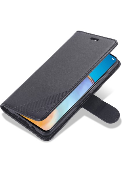 Xiaomi Mi Note 10 Lite-Black Için Telefon Kabuğu Deri Cüzdan Stand Kılıfı (Yurt Dışından)