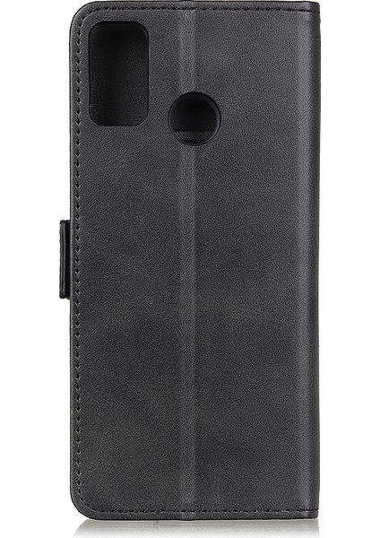 Manyetik Deri Stand Cüzdan Koruyucu Kılıf Xiaomi Redmi 9c/9c Nfc-Black (Yurt Dışından)