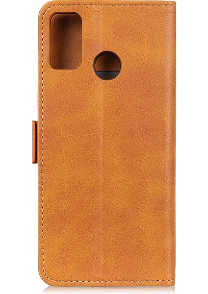 Manyetik Deri Standı Cüzdan Koruyucu Kasa Xiaomi Redmi 9c/9c Nfc-Brown (Yurt Dışından)