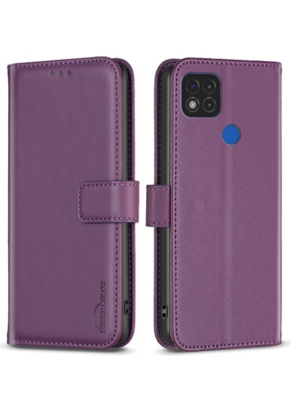 Xiaomi Için Cüzdan Kılıfı Redmi 9c/redmi 9c Nfc/redmı 10A/POCO C31 Stand Deri Telefon Kapak-Dark Mor (Yurt Dışından)