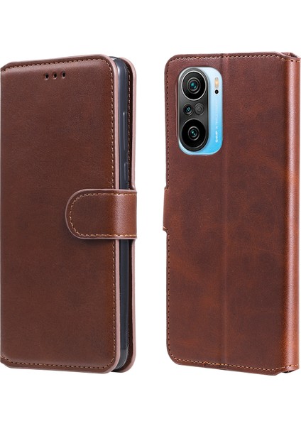 Kaliteli Cüzdan Stand Flip Deri Telefon Kılıfı Xiaomi Redmi K40 Pro/redmi K40/POCO F3/mi 11-Brown (Yurt Dışından)