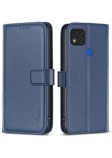 Xiaomi Için Cüzdan Kılıfı Redmi 9c/redmi 9c Nfc/redmı 10A/POCO C31 Stand Deri Telefon Kapak Mavisi (Yurt Dışından)