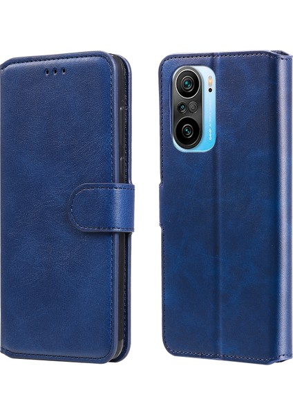 Xiaomi Redmi K40 Pro/redmi K40/POCO F3/mı 11I-BLUE Için Kaliteli Cüzdan Standı Flip Deri Telefon Kasası (Yurt Dışından)