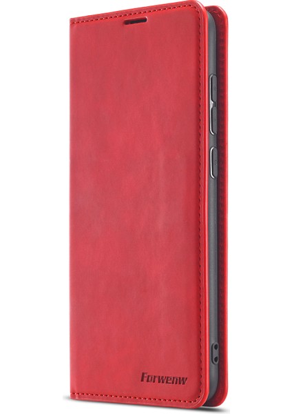 Xiaomi Redmi Için Ipeksi Dokunmatik Deri Kılıf Not 9/redmi 10X 4g-Red (Yurt Dışından)