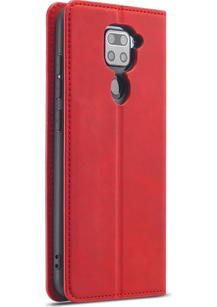 Xiaomi Redmi Için Ipeksi Dokunmatik Deri Kılıf Not 9/redmi 10X 4g-Red (Yurt Dışından)