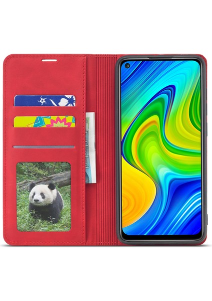Xiaomi Redmi Için Ipeksi Dokunmatik Deri Kılıf Not 9/redmi 10X 4g-Red (Yurt Dışından)
