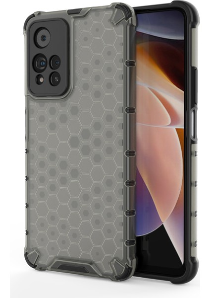 Xiaomi Redmi Için Note 11 Pro+ 5g/11 Pro 5g (Çin) (Mediatek) Tpu+ Pc Telefon Kapağı Çekmeye Dayanıklı Petek Deseni Şok Geçirmez Telefon Vaka-Grey (Yurt Dışından)