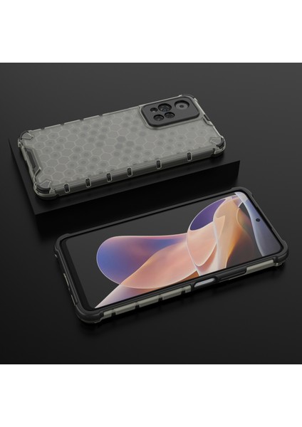 Xiaomi Redmi Için Note 11 Pro+ 5g/11 Pro 5g (Çin) (Mediatek) Tpu+ Pc Telefon Kapağı Çekmeye Dayanıklı Petek Deseni Şok Geçirmez Telefon Vaka-Grey (Yurt Dışından) modelleri