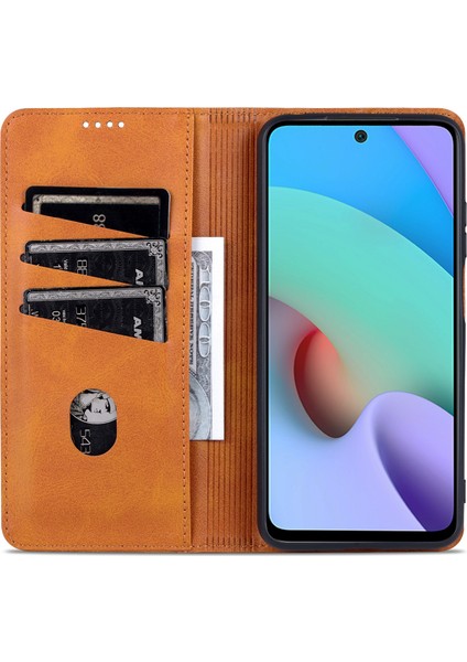 Anti-Fall Iyi Korunmuş Otomatik Emici Cüzdan Tasarımı Pu Deri Telefon Standı Kapak Kasası Xiaomi Redmi Note 11 Pro 5g (Çin) (Mediatek)/11 Pro+ 5g-Brown (Yurt Dışından) fırsatları