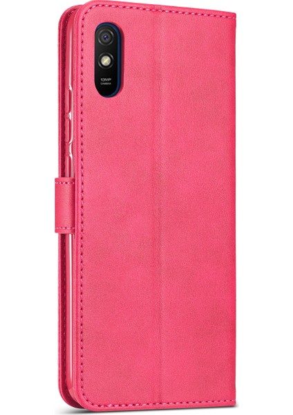Cüzdan Standı Deri Cep Telefonu Xiaomi Redmi 9A-ROSE Için (Yurt Dışından) modelleri