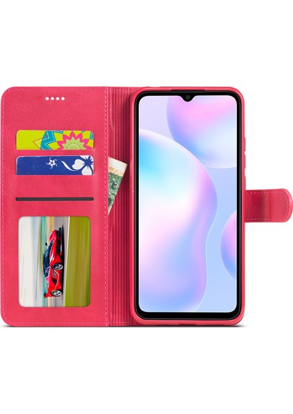 Cüzdan Standı Deri Cep Telefonu Xiaomi Redmi 9A-ROSE Için (Yurt Dışından) fırsatları