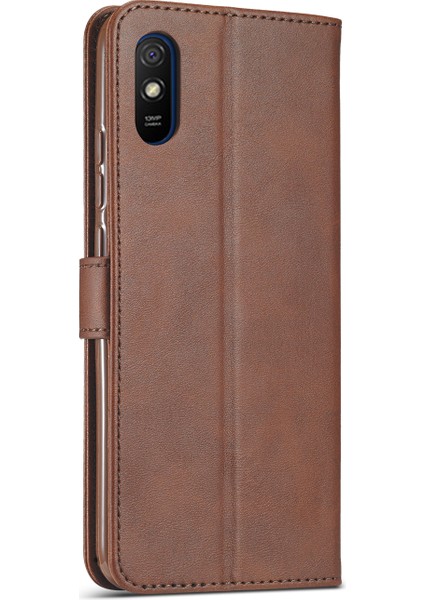 Cüzdan Standı Deri Cep Telefonu Xiaomi Redmi 9A-COFFEE Için (Yurt Dışından) modelleri