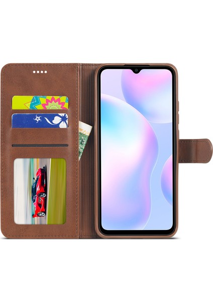 Cüzdan Standı Deri Cep Telefonu Xiaomi Redmi 9A-COFFEE Için (Yurt Dışından) fırsatları