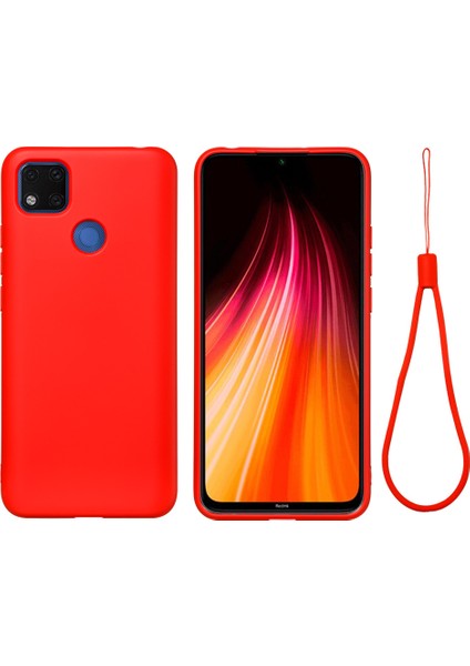 Xiaomi Redmi 9c/9c Nfc-Red Için Sıvı Silikon Telefon Kapak Kılıfı (Yurt Dışından)