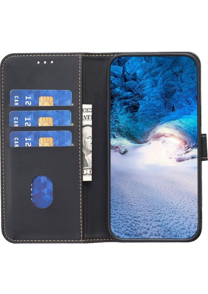 Xiaomi Redmi 9A Için Şok Geçirmez Deri Kasa, Cüzdan Stand Cep Telefonu Kapak Black (Yurt Dışından) fırsatları