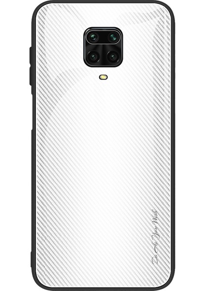 Karbon Fiber Cilt Camı Geri+Tpu Xiaomi Redmi Için Tpu Kapağı Not 9s/not 9 Pro/not 9 Pro Max-White (Yurt Dışından)