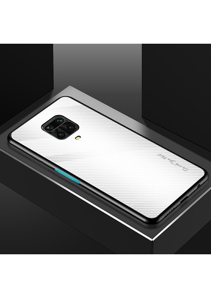 Karbon Fiber Cilt Camı Geri+Tpu Xiaomi Redmi Için Tpu Kapağı Not 9s/not 9 Pro/not 9 Pro Max-White (Yurt Dışından)