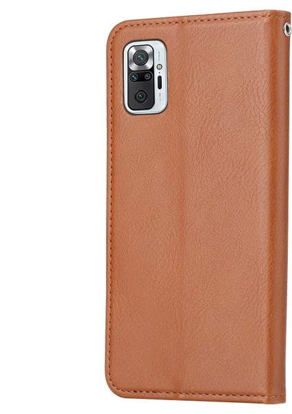 Xiaomi Redmi Için Otomatik Emilmiş Cüzdan Deri Koruyucu Telefon Kapağı Note 10 Pro/not 10 Pro Max-Brown (Yurt Dışından) modelleri