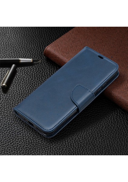 Xiaomi Redmi 9c/redmi 9c Nfc-Mavi Için Şık Kılıflı Cüzdan Deri ile (Yurt Dışından)