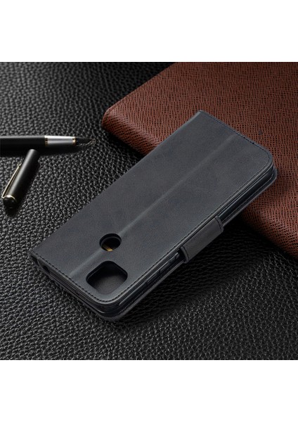 Xiaomi Redmi 9c/redmi 9c Nfc-Black Için Stand Şık Kılıflı Cüzdan Deri ile (Yurt Dışından)