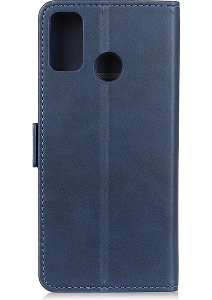 Xiaomi Redmi 9c/9c Nfc-Mavi Için Manyetik Deri Standı Cüzdan Koruyucu Kasa (Yurt Dışından)