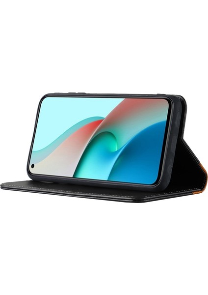 Xiaomi Için Redmi Not 9 5g/not 9t 5g Pu Deri Cüzdan Telefon Kılıfı Iki Renk Ekleme Buzağı Dokusu Stand Flip Telefon Kapağı Black/sarı (Yurt Dışından) fırsatları
