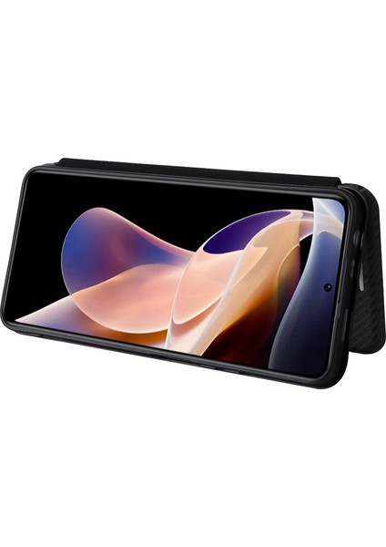 Xiaomi Redmi Için Note 11 Pro 5g (Çin) (Mediatek)/11 Pro+ 5g Karbon Fiber Doku Anti-Çizgiye Dönüşüm Otomatik Absorlanmış Manyetik Kapatma Halkası Deri Deri Stand Telefon Vaka Black (Yurt Dışından) fırsatları