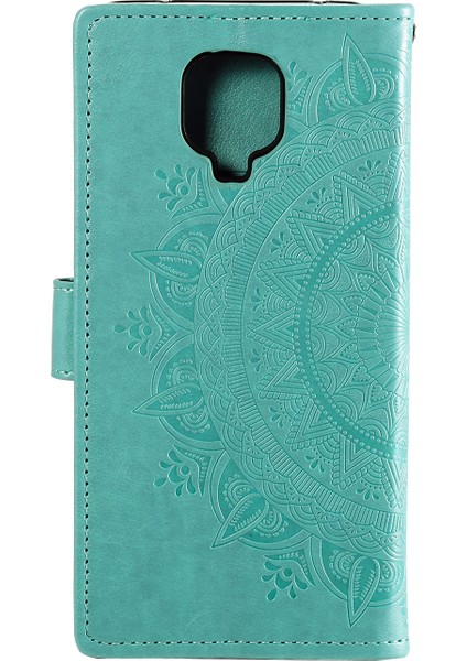 Xiaomi Redmi Için Çiçek Deri Cüzdan Stand Kılıfı Note 9 Pro-Green (Yurt Dışından) modelleri