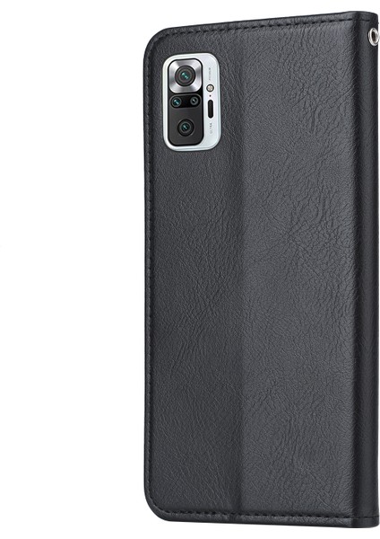 Xiaomi Redmi Için Otomatik Emilmiş Cüzdan Deri Koruyucu Telefon Kapağı Note 10 Pro/not 10 Pro Max-Black (Yurt Dışından) modelleri