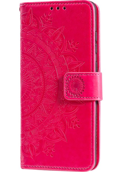 Cüzdan Stand Tasarımı Xiaomi Için Çiçek Deri Kabuk Kapağı Redmi 9c/redmi 9c Nfc-Rose (Yurt Dışından)