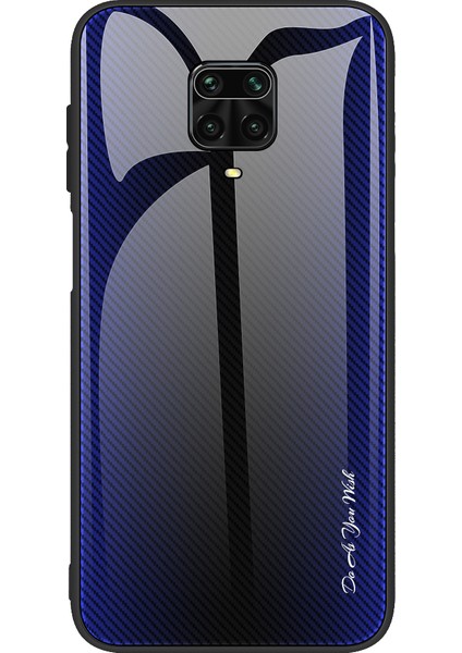 Karbon Fiber Cilt Camı Geri+Tpu Xiaomi Için Tpu Kapağı Not 9s/not 9 Pro/not 9 Pro Max-Dark Blue (Yurt Dışından)