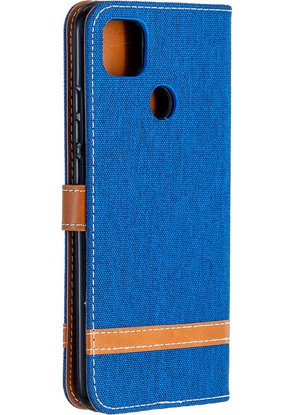 Çeşitli Kot Pantolon Cilt Deri Cep Telefonu Xiaomi Redmi 9c/redmi 9c Nfc-Baby Mavi (Yurt Dışından)