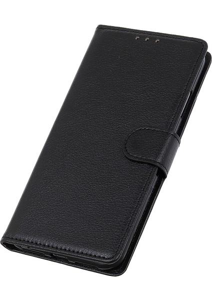 Xiaomi Redmi 9c/9c Nfc-Black Için Litchi Grain Deri Cep Telefonu Kapağı (Yurt Dışından)